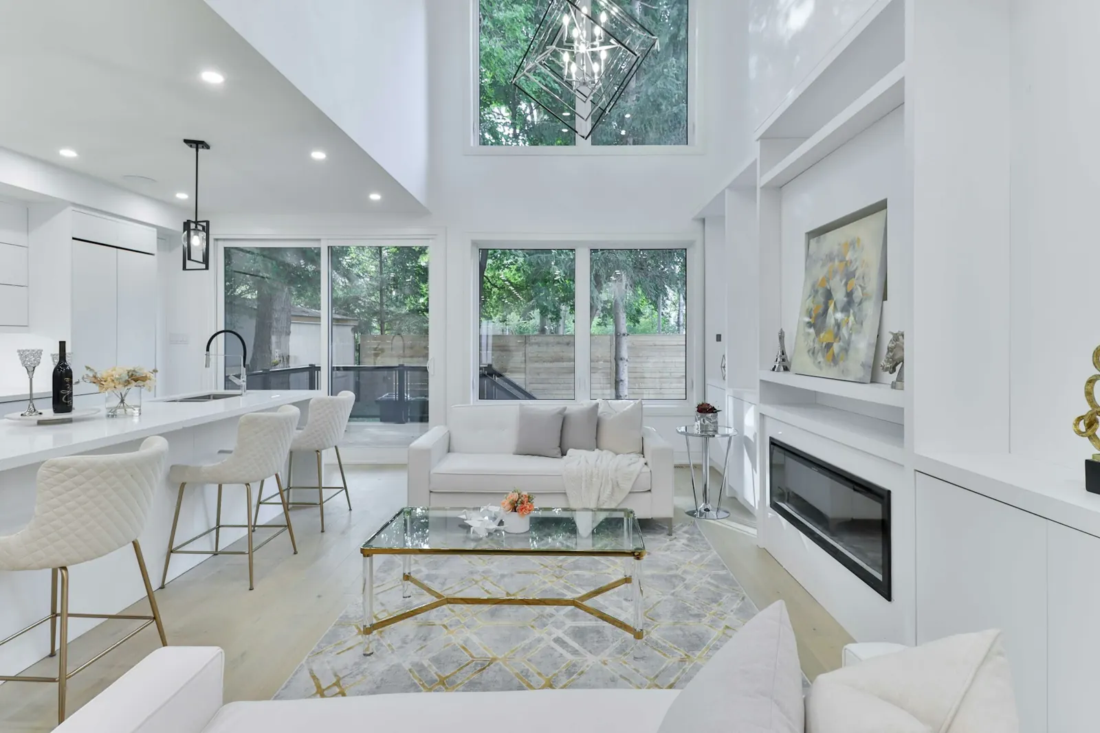Salón reformado en una vivienda de Estepona